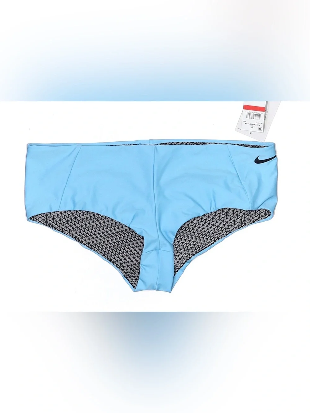 Nike Swim Hydralock Cheeky Kickshort Bikini Bottom Large Blue Swoosh NWT